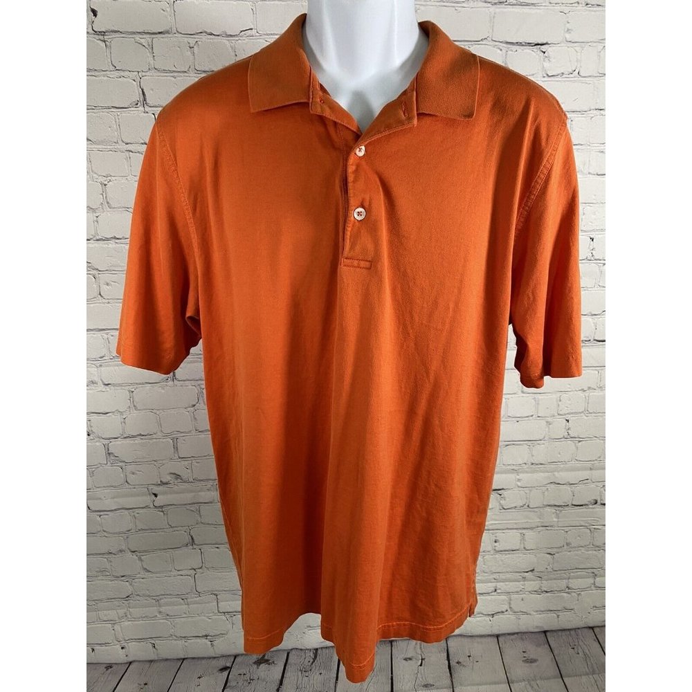 Bobby Jones Performance Orange Casual Polo Shirt 100% Pima Cotton Men’s L